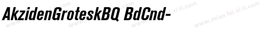 AkzidenGroteskBQ BdCnd字体转换